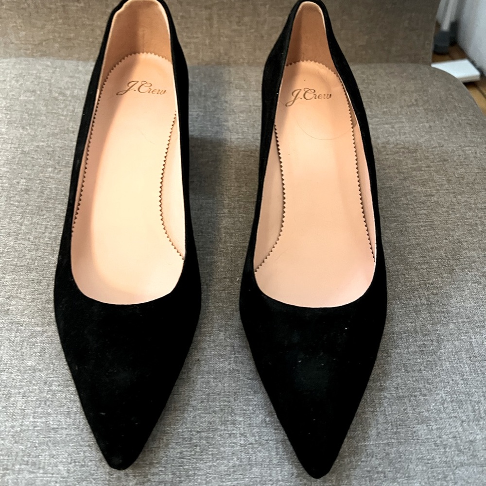 NEW J Crew Suede Block Heel, 8.5